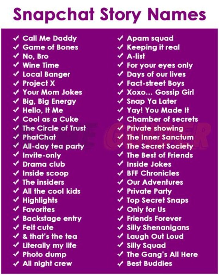A Comprehensive Guide To Irresistible Snapchat Story Names