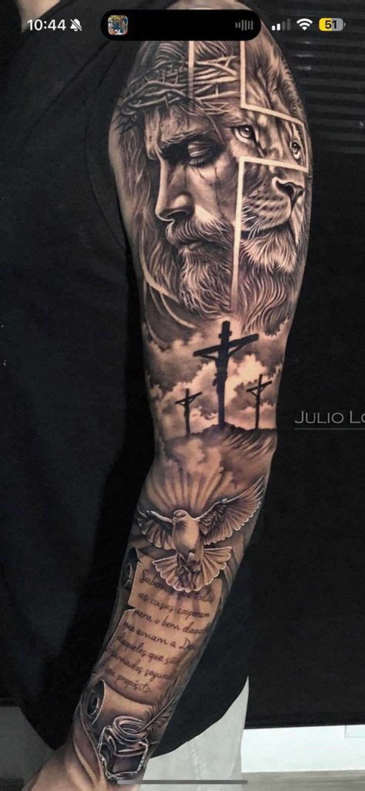 A Journey Into Religious Arm Tattoos For Guys